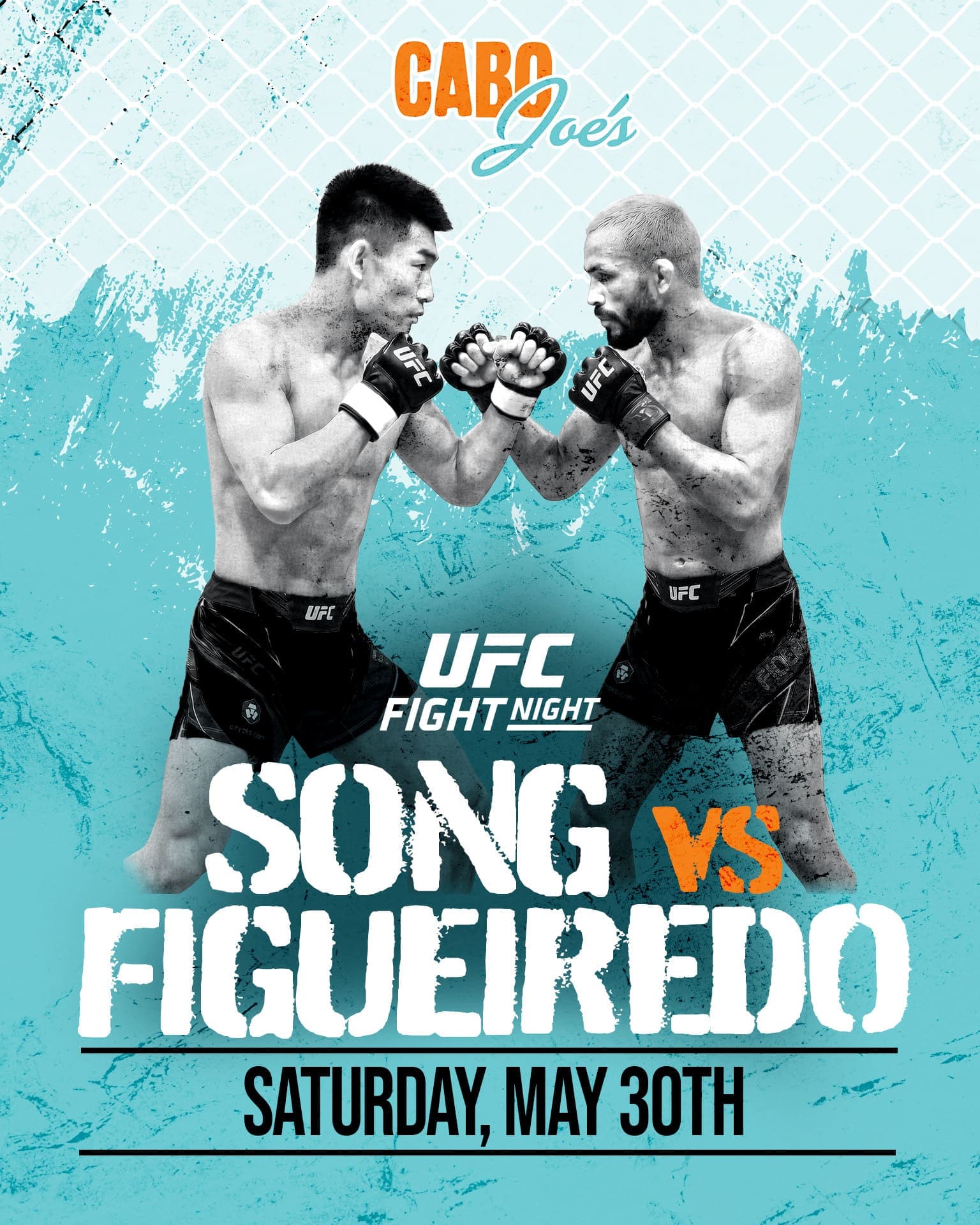 UFC Fight Night flyer for Song vs Figueiredo, Saturday May 30th
